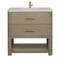 James Martin Vanities Lucian 36in Single Vanity, Carbon Oak w/ 3 CM Victorian Silver Quartz Top D704-V36-PBO-3VSL - alternate 1